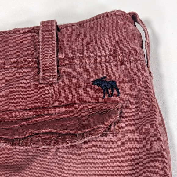 Abercrombie Shorts Youth Size 14 Faded Red (30 Waist) Flat Front Chino - Picture 4 of 11